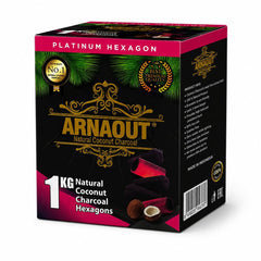 Arnaout Natural Coconut Charcoal Hexagons 1kg - Arnaout