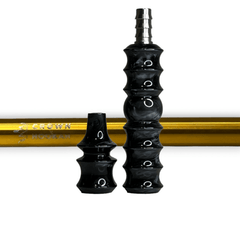 CH Premium Mouthpiece Complete Set - Obsidian Obsession - Brushed Gold - Crown Hookah