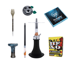 Premium Shisha Beginner's Bundle - Red - Blue - Enchanted - Crown Hookah