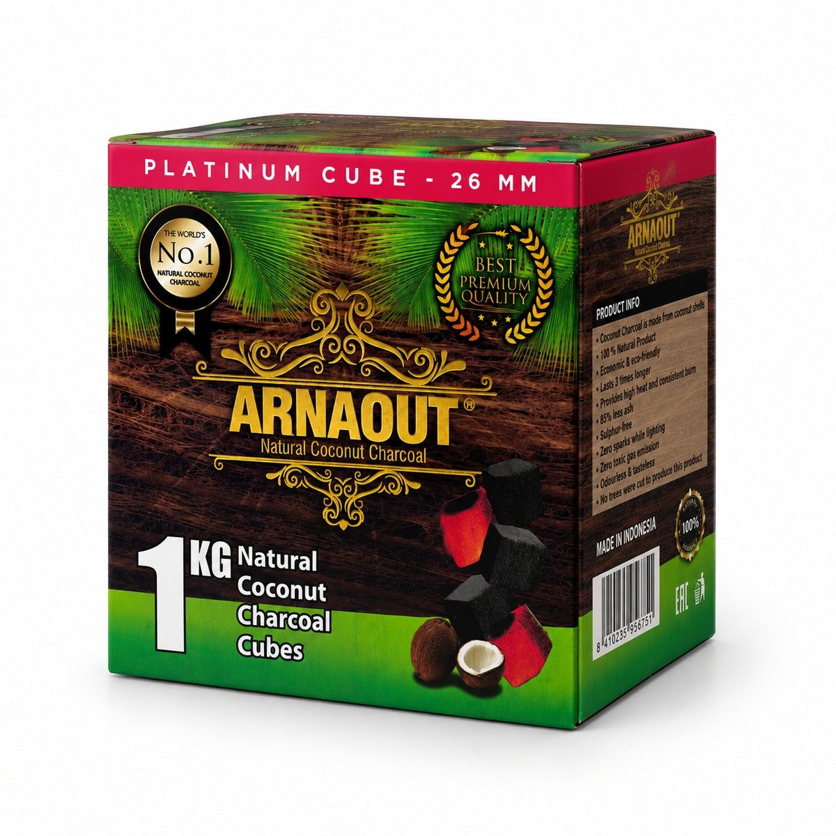 Arnaout Platinum Cube Charcoal - 26mm 1kg