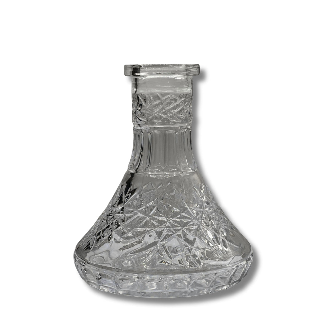 CH Mini Rock Cut Imperial Base - Clear - Crown Hookah