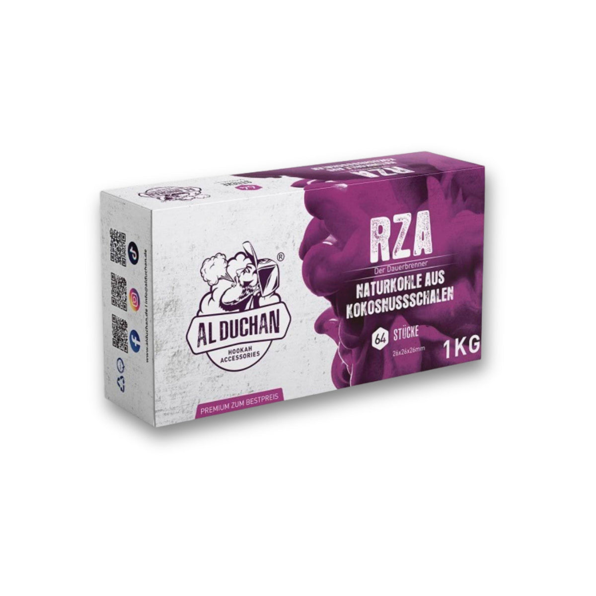 Al Duchan® RZA 26MM Hookah Charcoal Value Pack - 3 - - Al Duchan