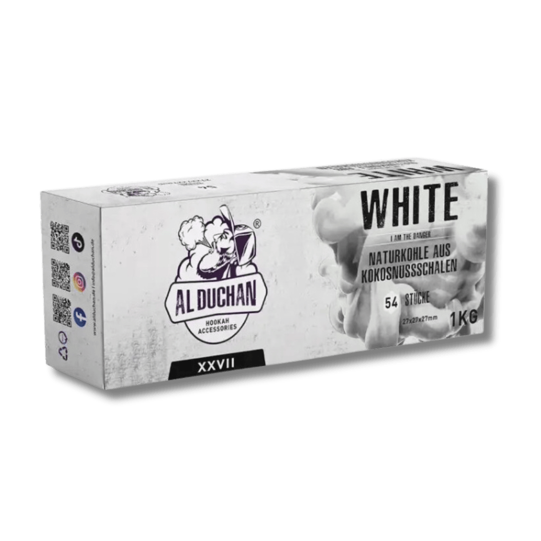 Al Duchan® White 27MM Hookah Charcoal Value Pack - 3 - - Al Duchan