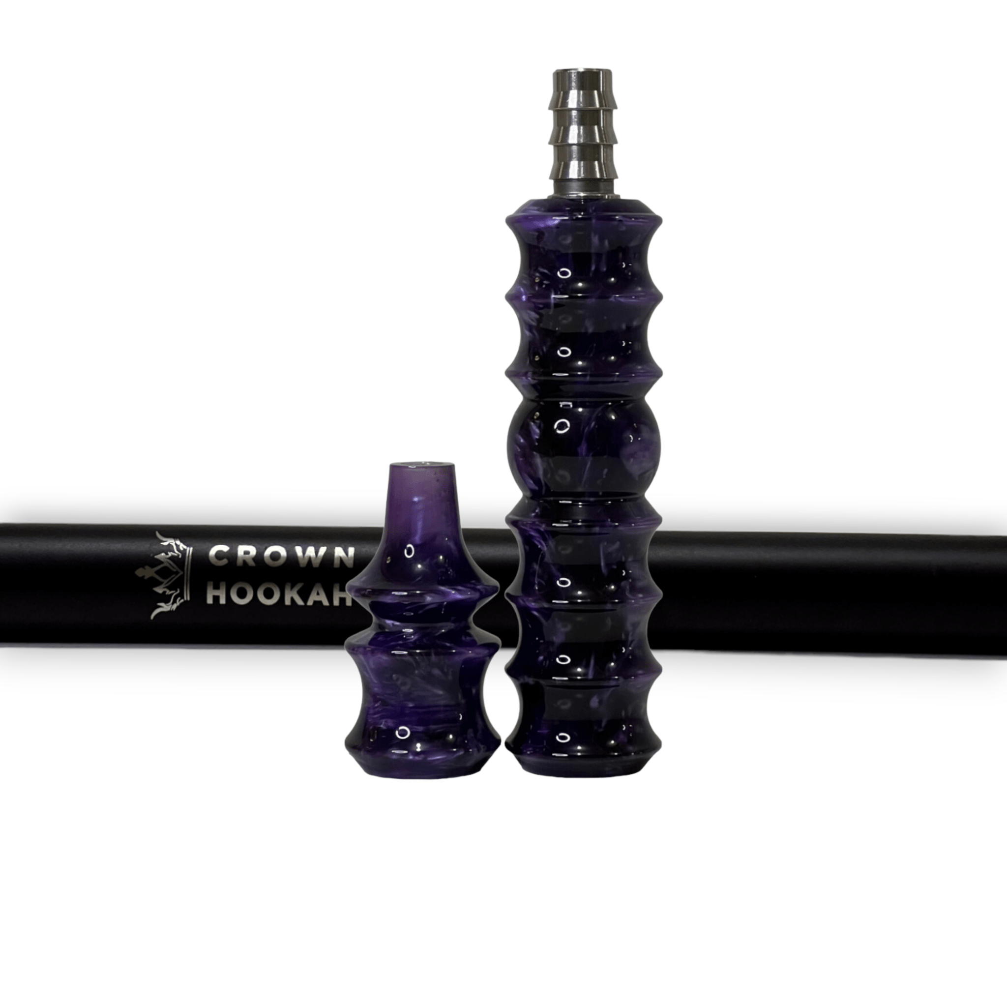 CH Premium Mouthpiece Complete Set - Imperial Violet - Black - Crown Hookah