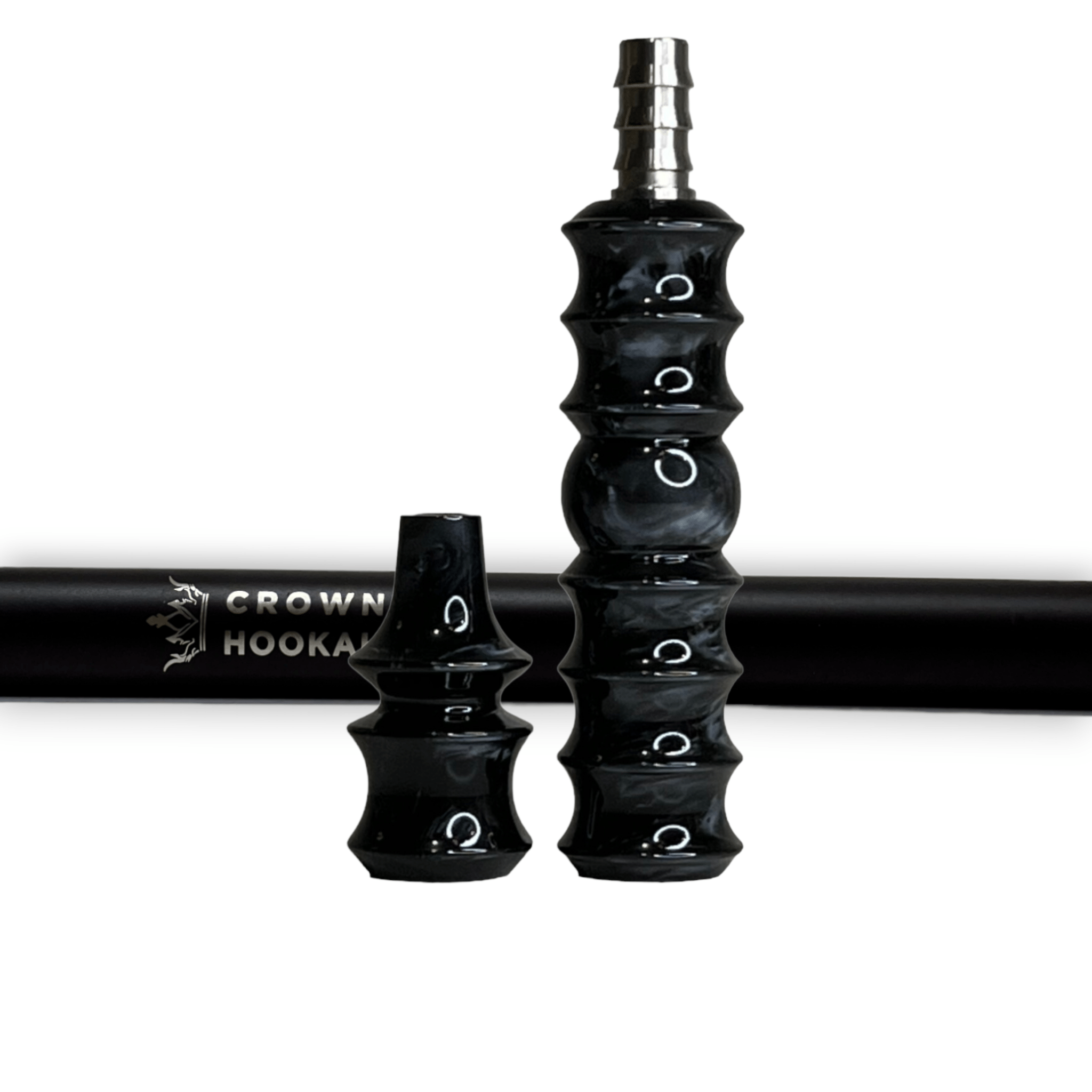 CH Premium Mouthpiece Complete Set - Obsidian Obsession - Black - Crown Hookah