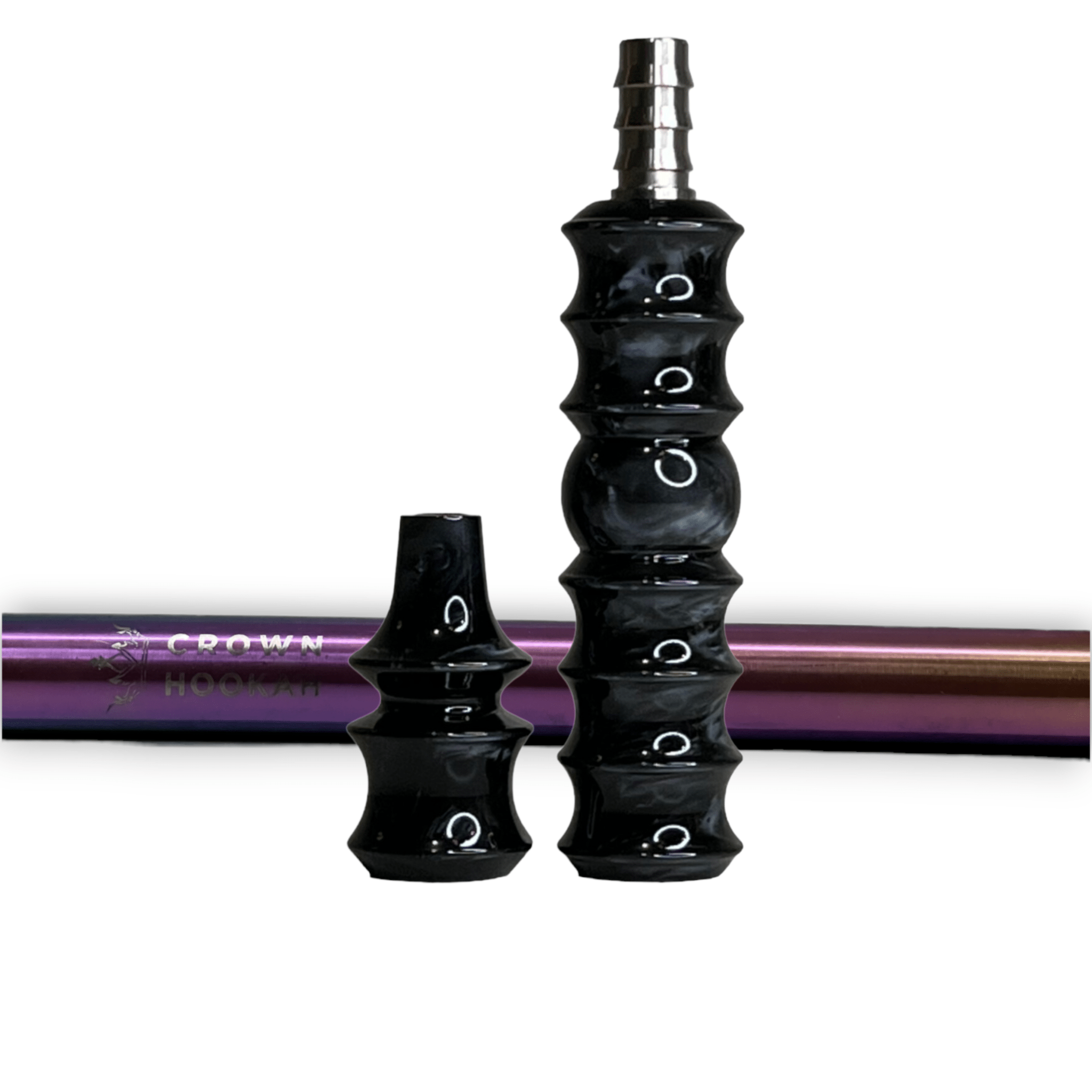 CH Premium Mouthpiece Complete Set - Obsidian Obsession - Tempered - Crown Hookah