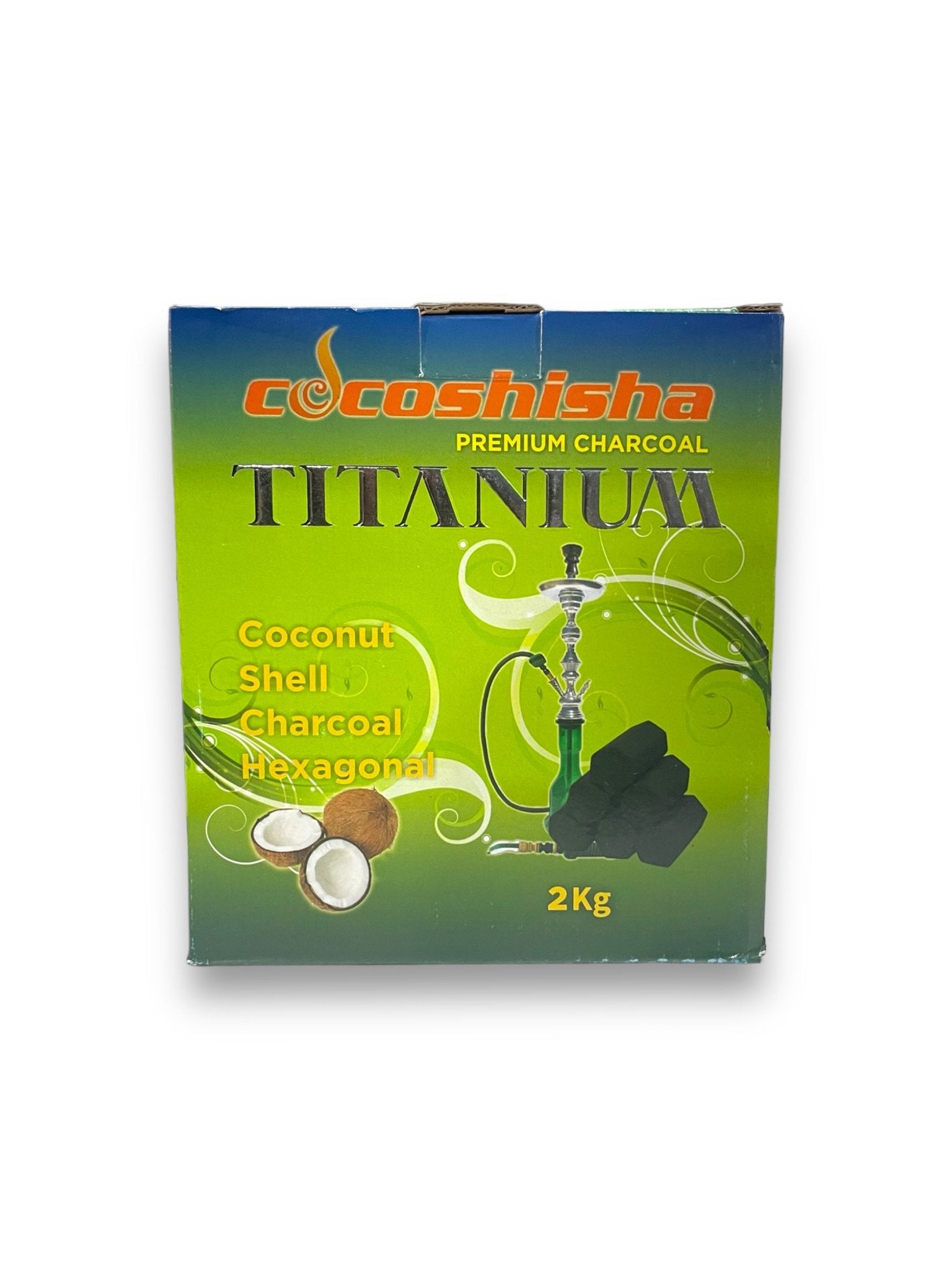 Coco Shisha Titanium Premium Hexagon Charcoal Sticks 2kg - Coco Shisha